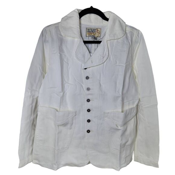 Sandrine Rose -968‎ x Free People NWT Empire Jacket Utility Shirt White Size S - Picture 3 of 9